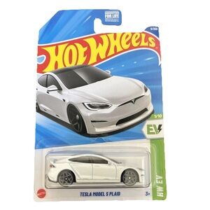 Mattel Hot Wheels Tesla Model S Plaid - Sleek White